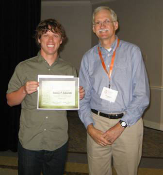 2011 NBTS Conference Award winner, Tommy Saborido, with NBTS Awards Committee Chair, Dr. Phil Bushnell